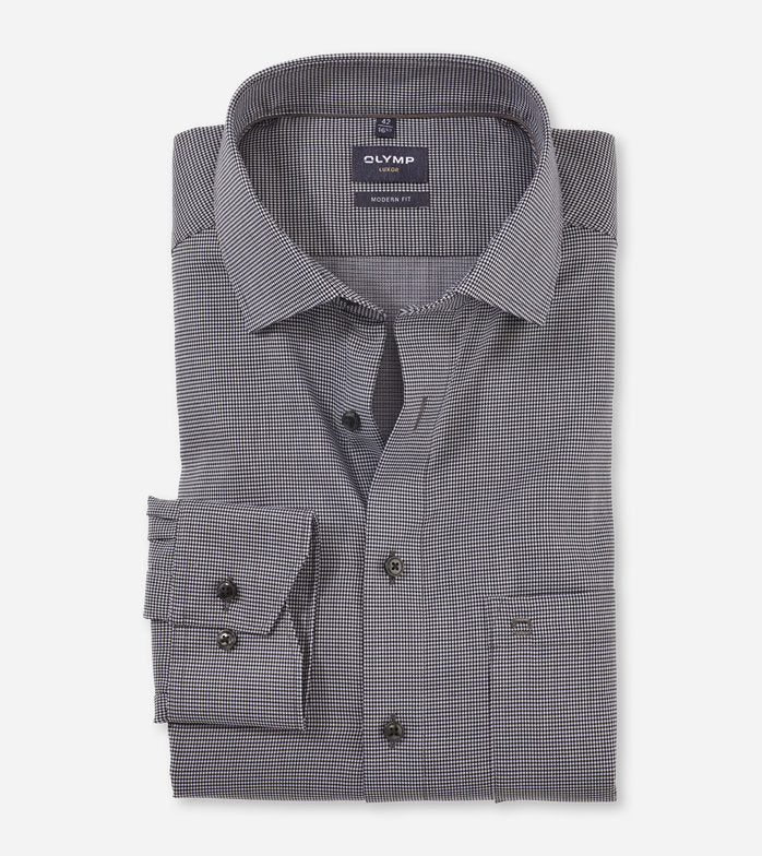 Olymp Black Birdseye Modern Fit Shirt