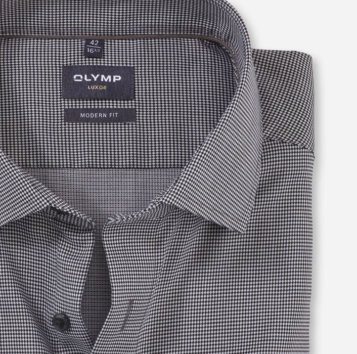 Olymp Black Birdseye Modern Fit Shirt