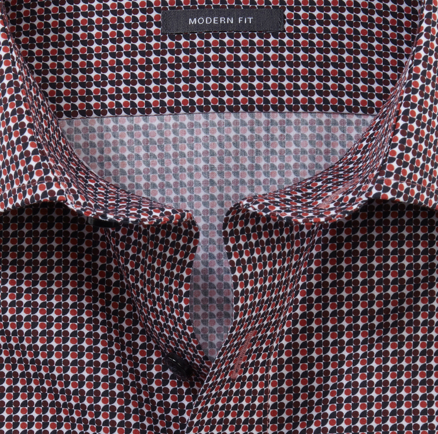 Olymp Cherry Quarters + Dots Modern Fit Shirt