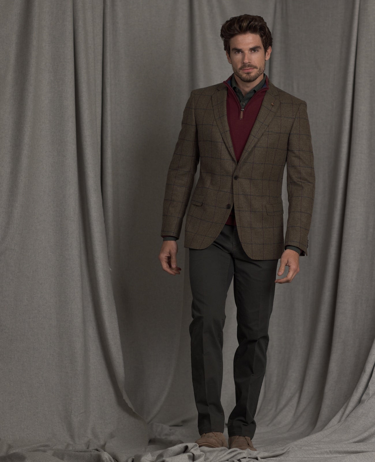 Magee Brown Windowplane Check Jacket