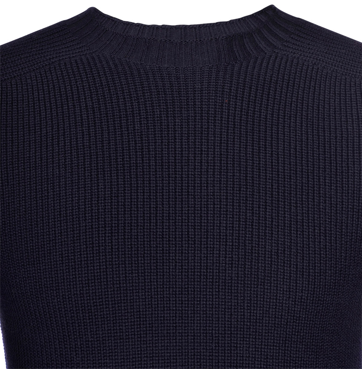 Gran Sasso Navy Rain Wool Crew Neck