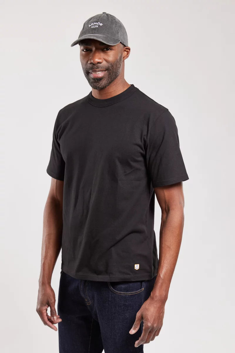 Armor Lux Organic Cotton Black T-Shirt