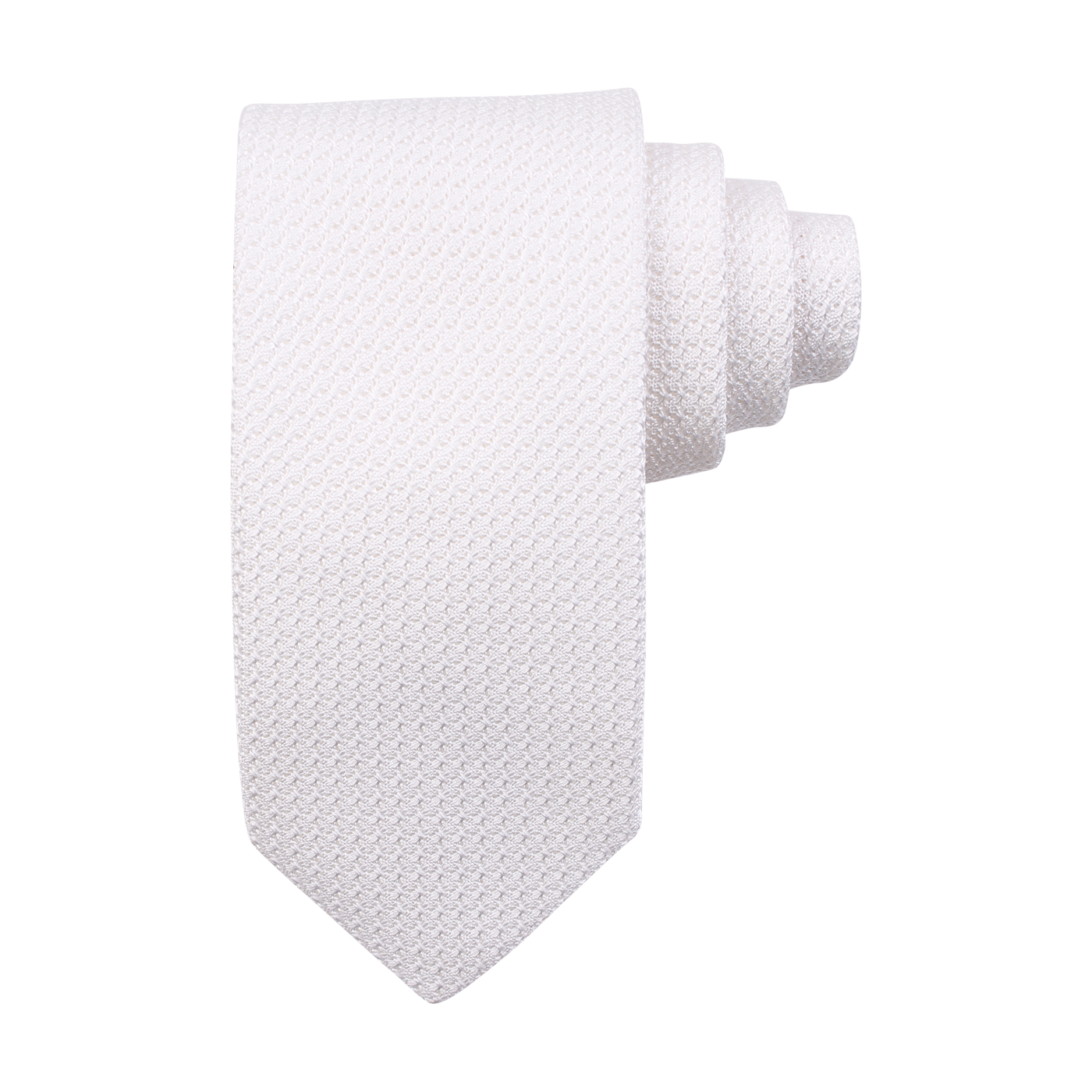 Amanda Christensen White Grenadine Silk Tie