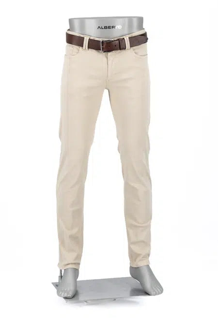 Alberto Premium Stretch 5 Pocket Ivory Chinos Regular Fit