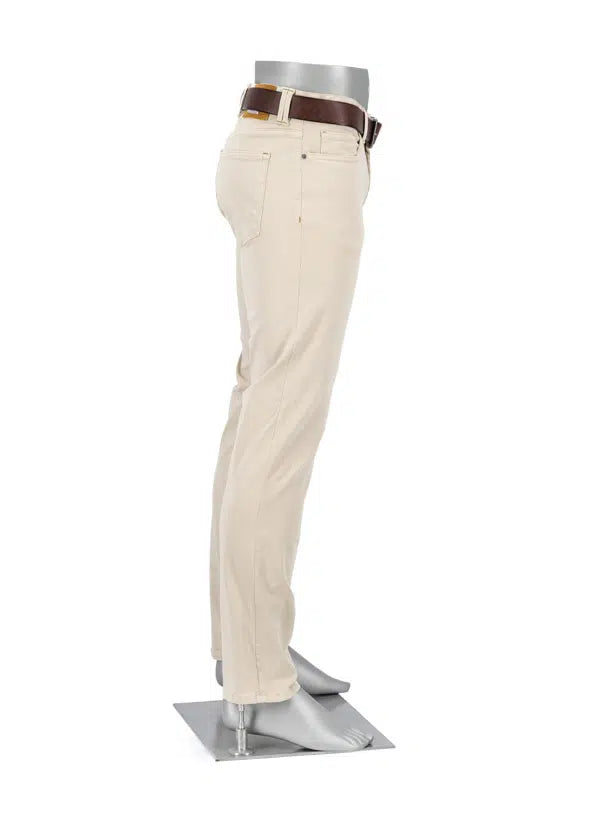 Alberto Premium Stretch 5 Pocket Ivory Chinos Regular Fit