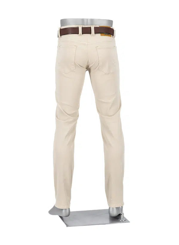 Alberto Premium Stretch 5 Pocket Ivory Chinos Regular Fit