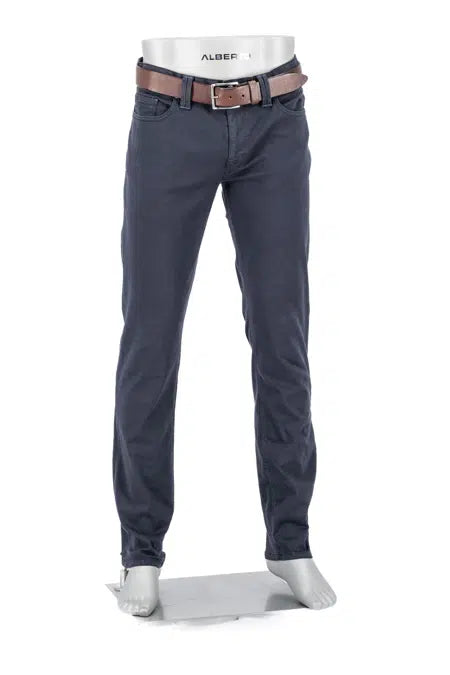 Alberto Premium Stretch 5 Pocket Navy Chinos Regular Fit