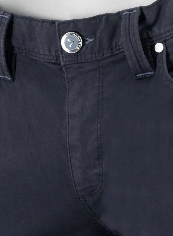 Alberto Premium Stretch 5 Pocket Navy Chinos Regular Fit