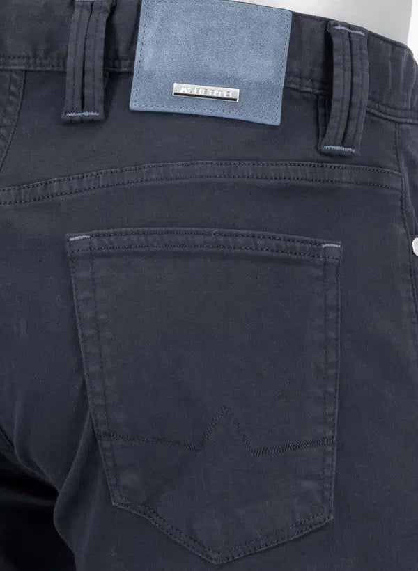 Alberto Premium Stretch 5 Pocket Navy Chinos Regular Fit