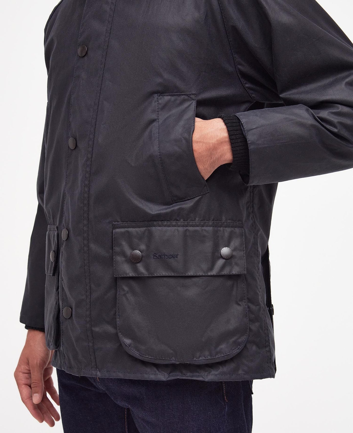 Barbour Navy Bedale Wax Jacket
