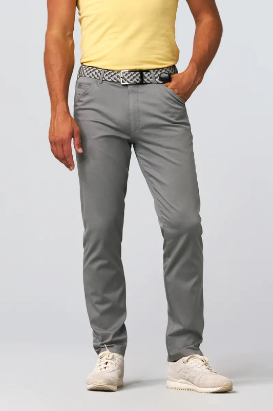 Meyer Grey Texture+Detail Cotton Trouser