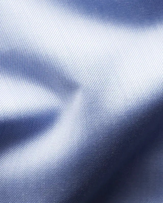 Eton Blue Twill + Paisley Detail Contemporary Fit Shirt