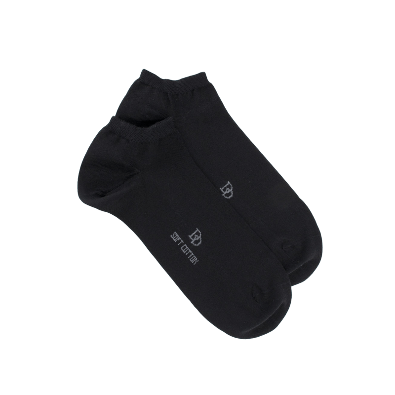 Doré Doré Black Egyptian Cotton Ankle Socks