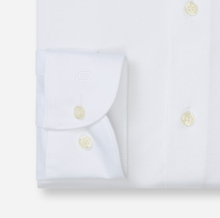 Olymp White Japanese Knit Modern Fit Shirt
