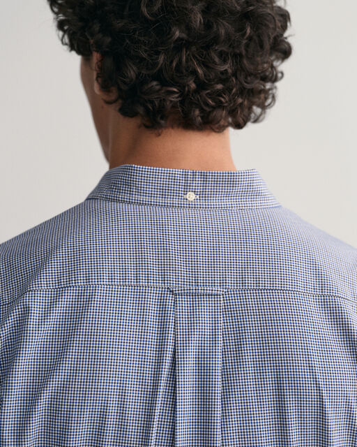 Gant Blue Micro Check Poplin Regular Fit