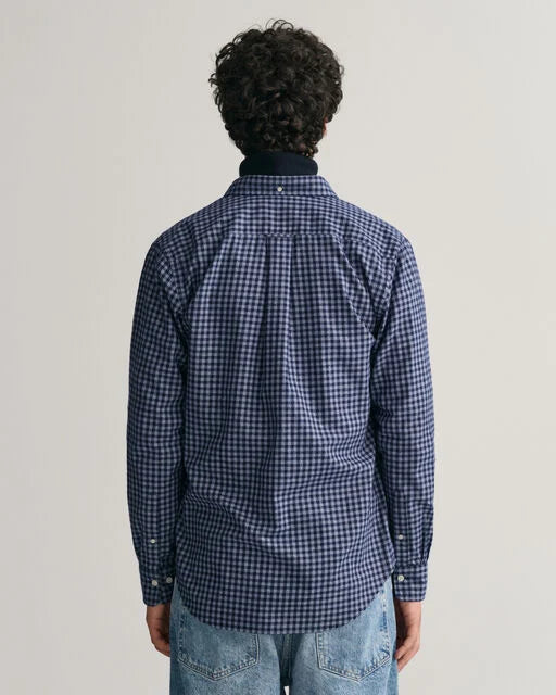 Gant Jaspe Navy Gingham Regular Fit