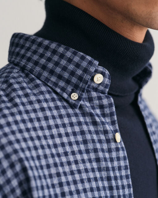 Gant Jaspe Navy Gingham Regular Fit