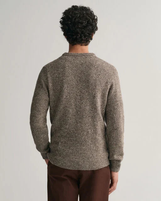 Gant Grey Salt & Pepper Wool Crew Neck
