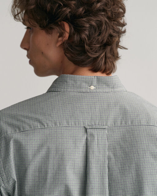 Gant Forest Green Micro Check Poplin Regular Fit
