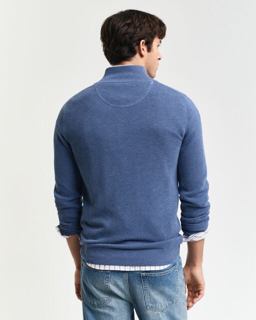 Gant Denim Cotton Pique Half Zip