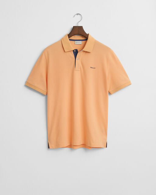 Gant Orange+ DustyNavy Contrast Pique Polo