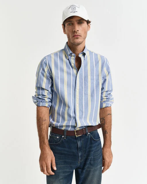 Gant Blue Stripe Archive Oxford Regular Fit