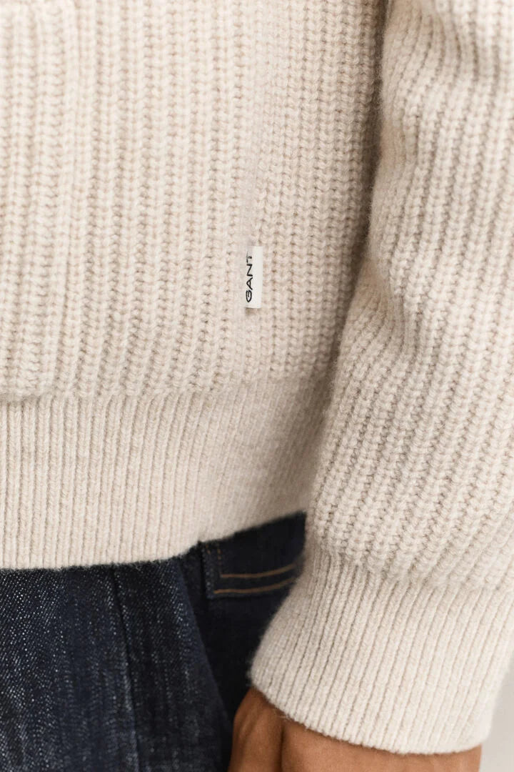 Gant Beige Ribbed Cardigan