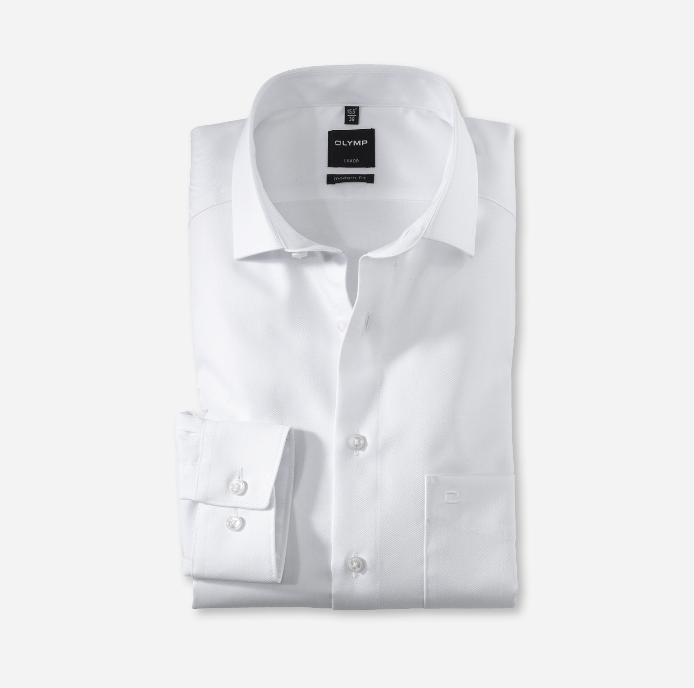 Olymp White Heavy Twill Modern Fit Shirt