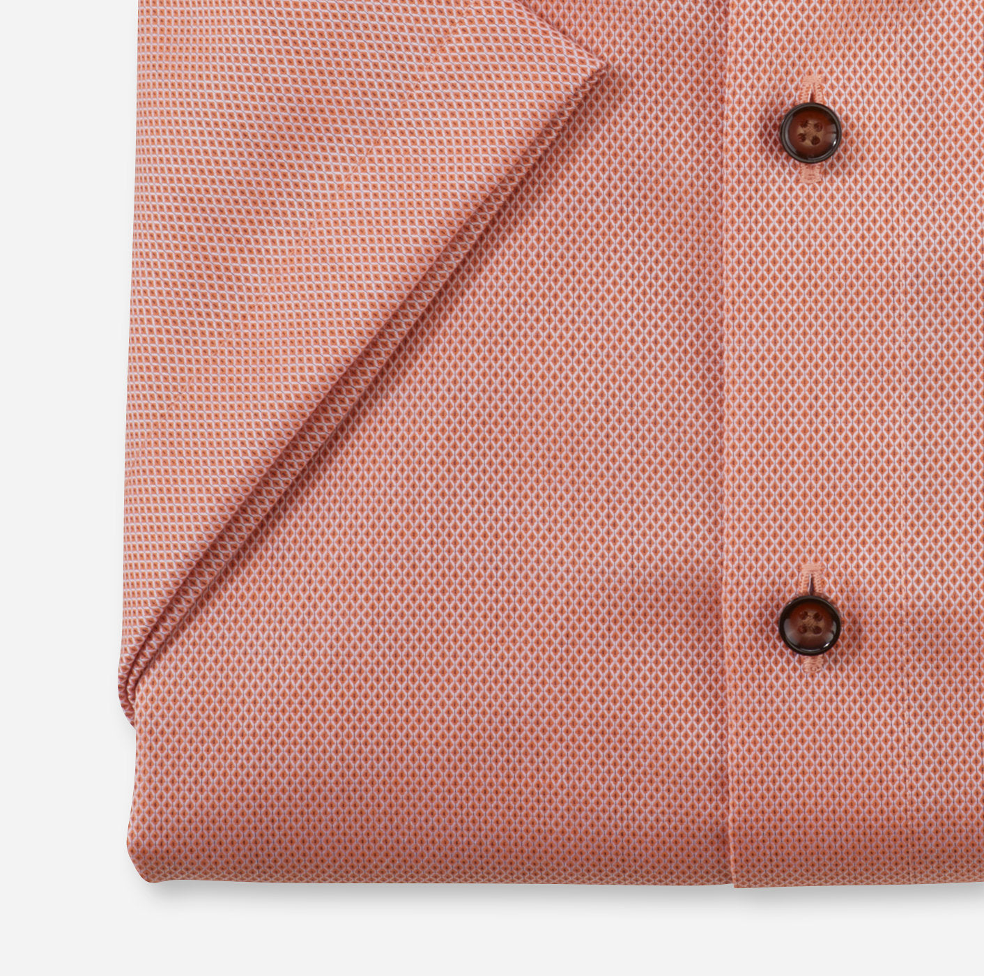 Olymp Orange Half Sleeve Modern Fit Shirt