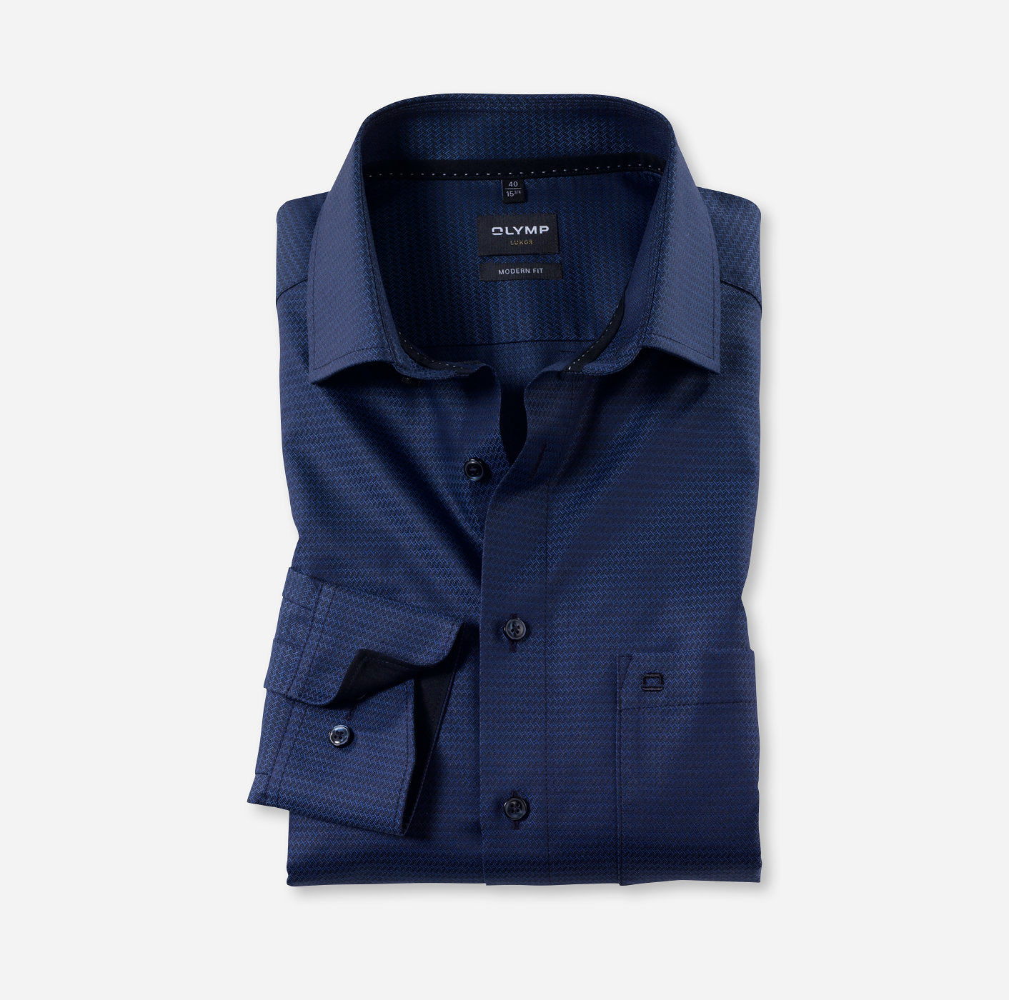 Olymp Ink Self Pattern Modern Fit Shirt