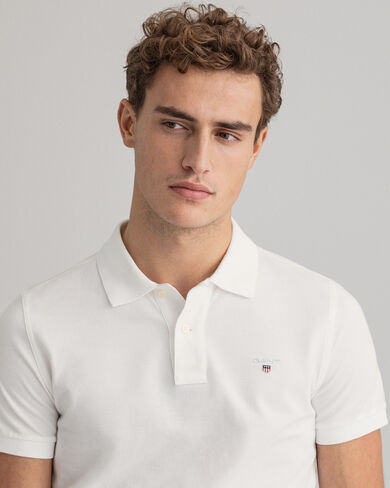 Gant White Original Pique Polo 100% Cotton