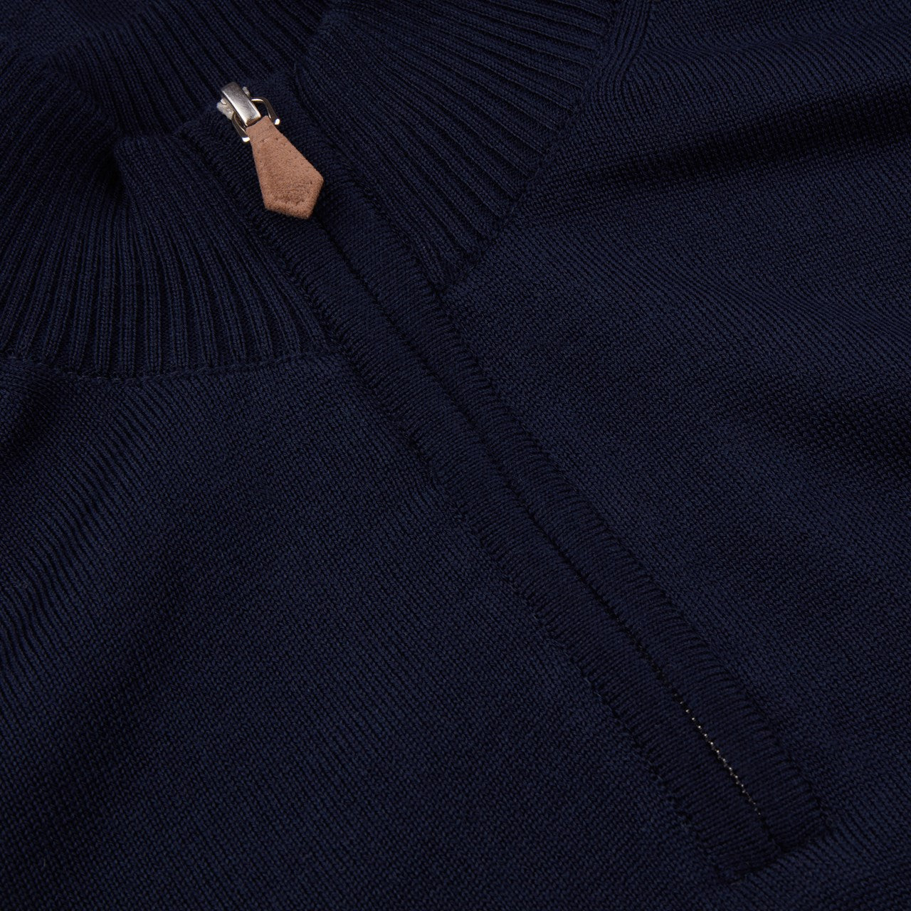 Stenströms Navy Merino Wool Halfzip