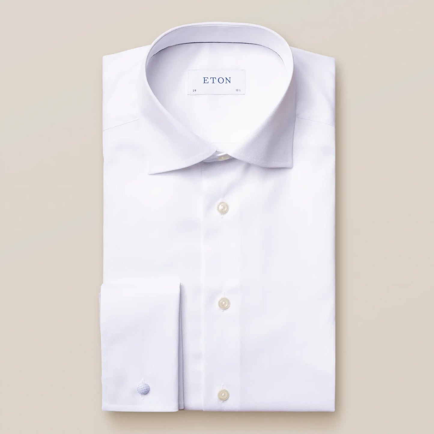 Eton White SLIM Signature Twill Shirt – Double Cuffs