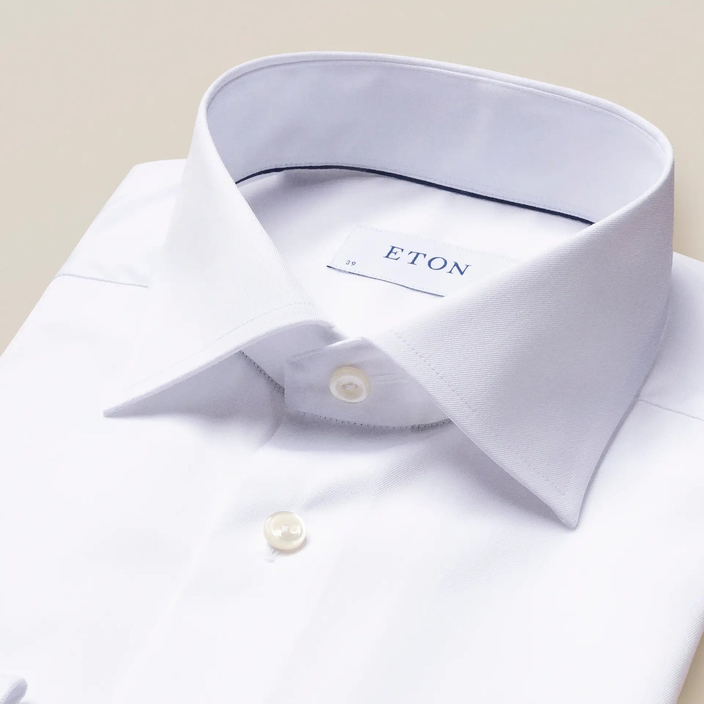 Eton White SLIM Signature Twill Shirt – Double Cuffs