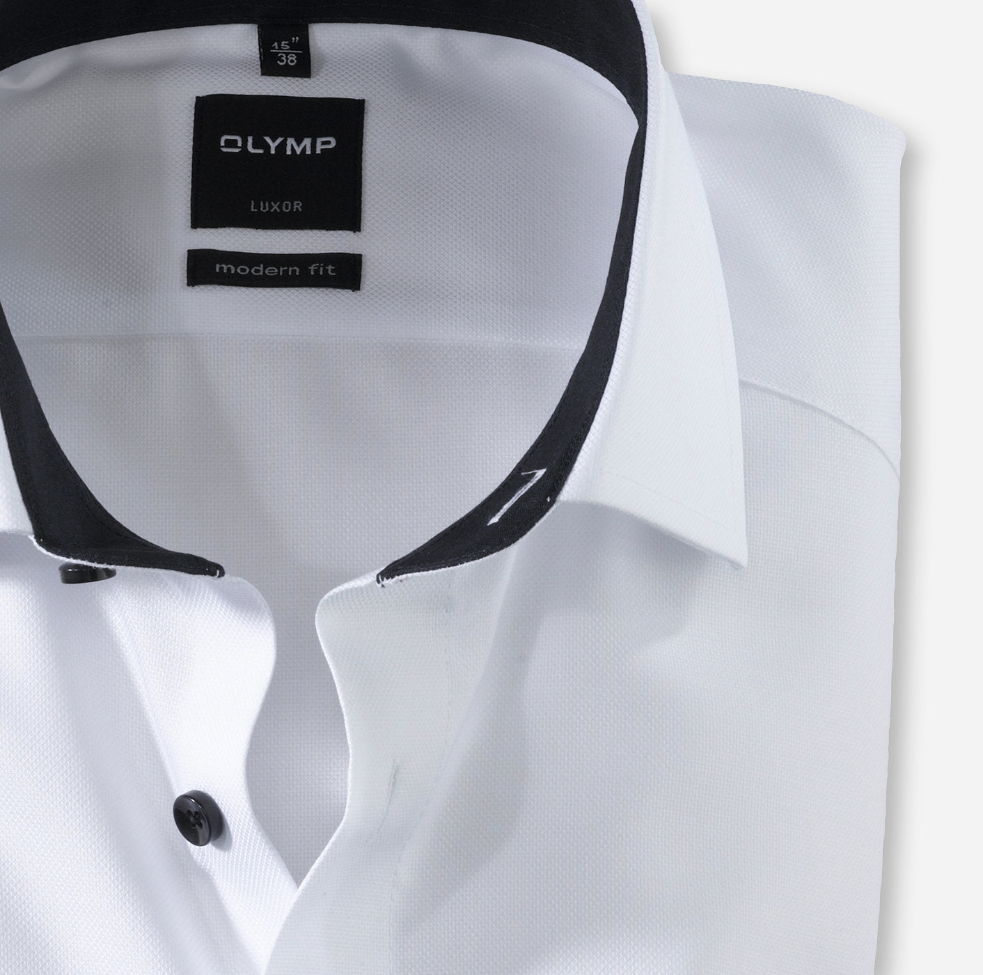 Olymp White Texture+Detail Modern Fit Shirt