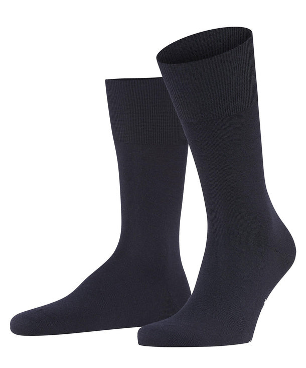 Falke Airport Navy Wool Cotton Blend Sock