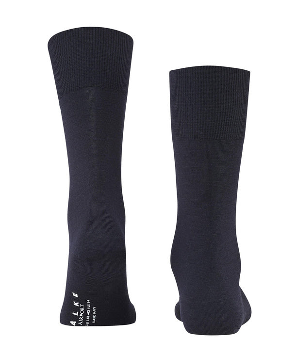 Falke Airport Navy Wool Cotton Blend Sock