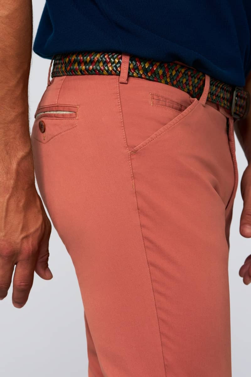 Meyer Pumpkin Texture+Detail Cotton Trouser