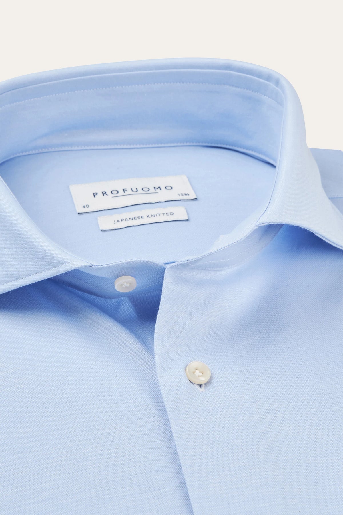 Profuomo Blue Japanese Knitted Shirt