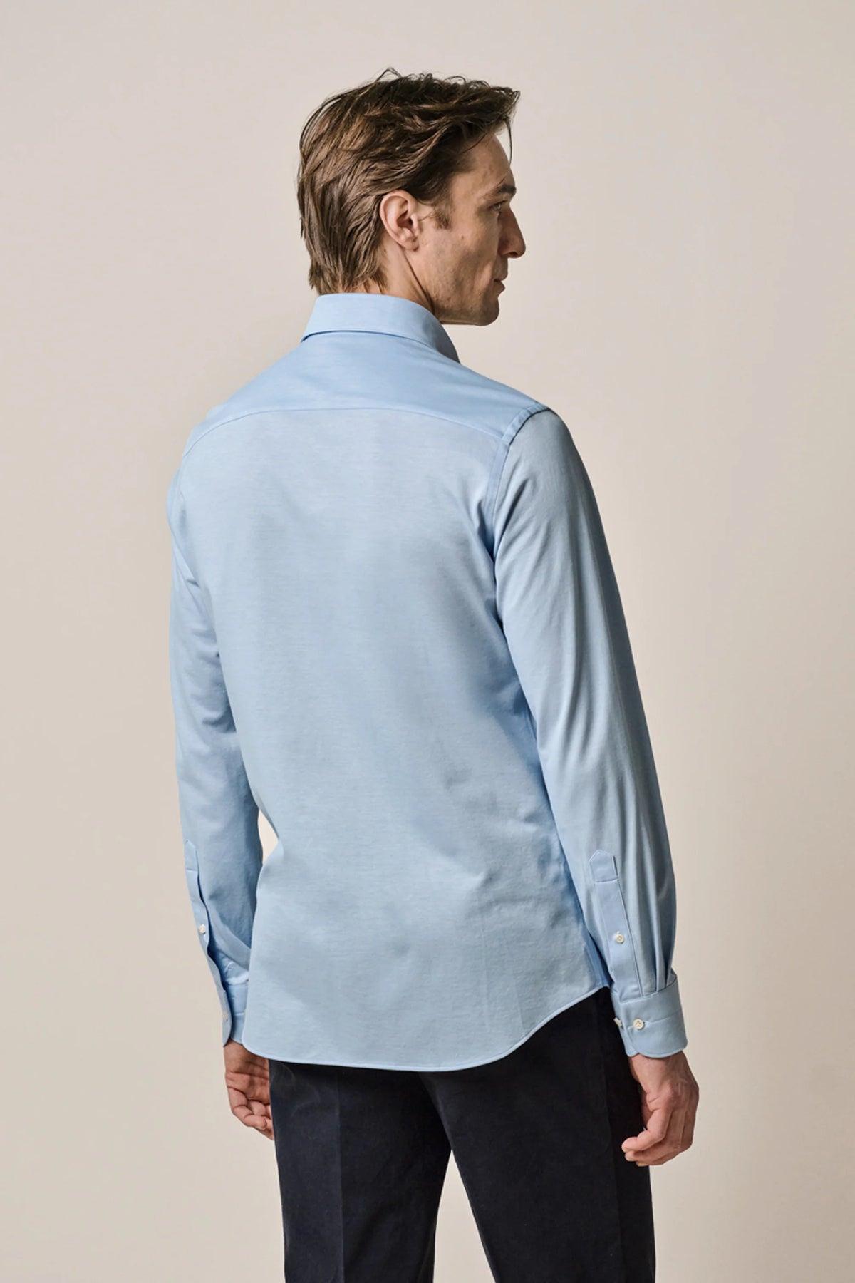 Profuomo Blue Japanese Knitted Shirt