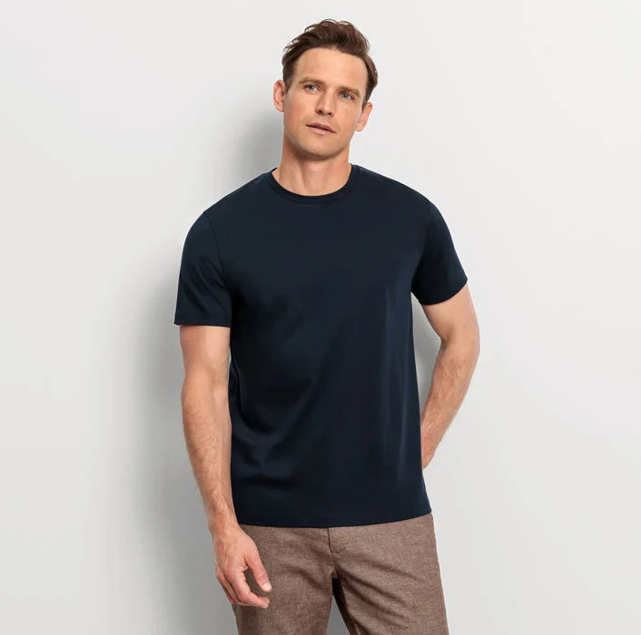 Olymp Navy Organic Superfine Cotton Regular Fit Tee