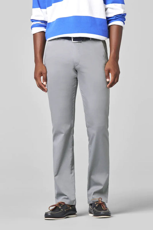 Meyer Grey Texture+Detail Cotton Trouser