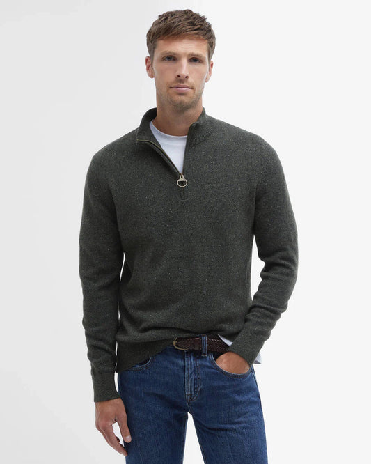 Barbour Dark Seaweed Tisbury Quarter Zip