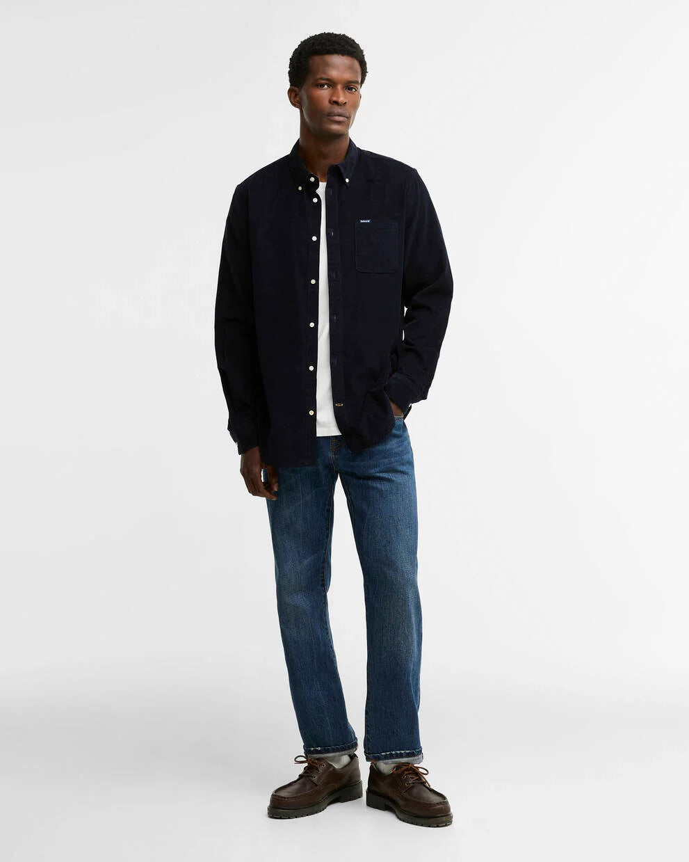 Barbour Navy Ramsey Cord Shirt