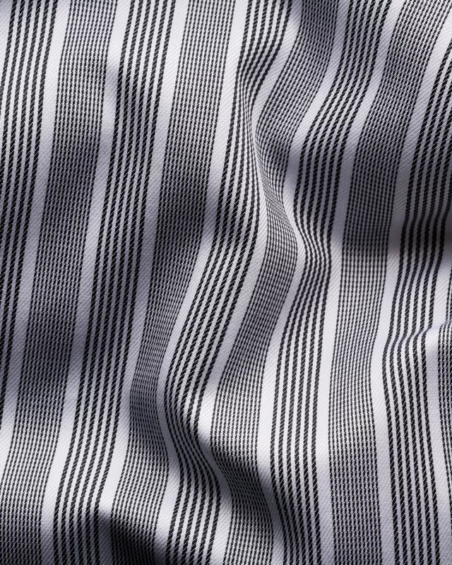 Eton Black Bold Stripe Contemporary Fit Shirt