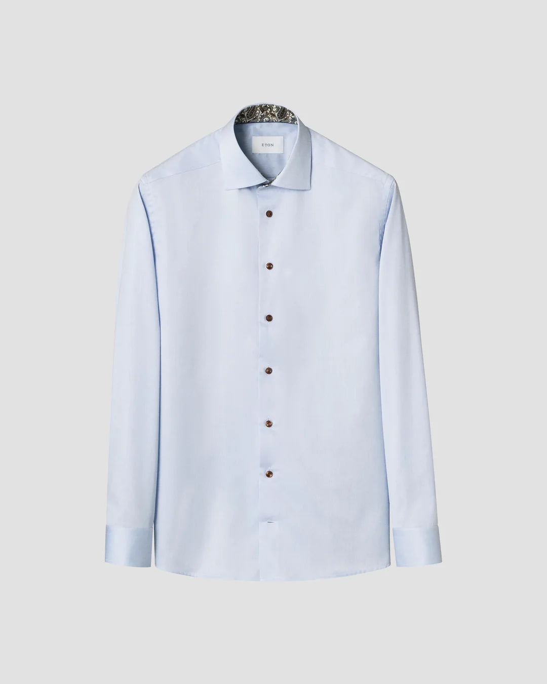 Eton Blue + Paisley Signature Twill Contemporary Fit Shirt