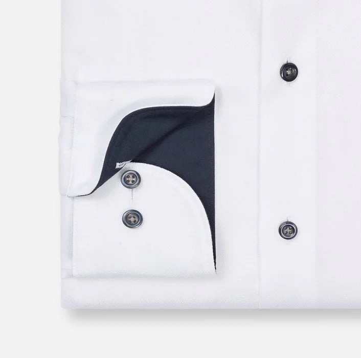 Olymp White Texture+Detail Modern Fit
