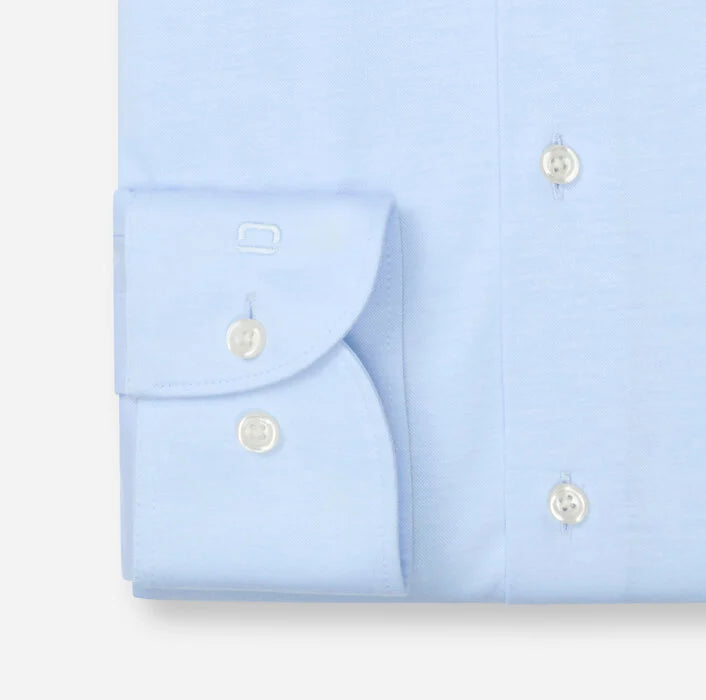 Olymp Blue Japanese Knit Modern Fit Shirt