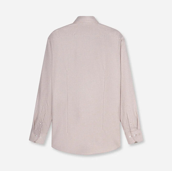 Olymp Beige Diagonal Herringbone Modern Fit Shirt