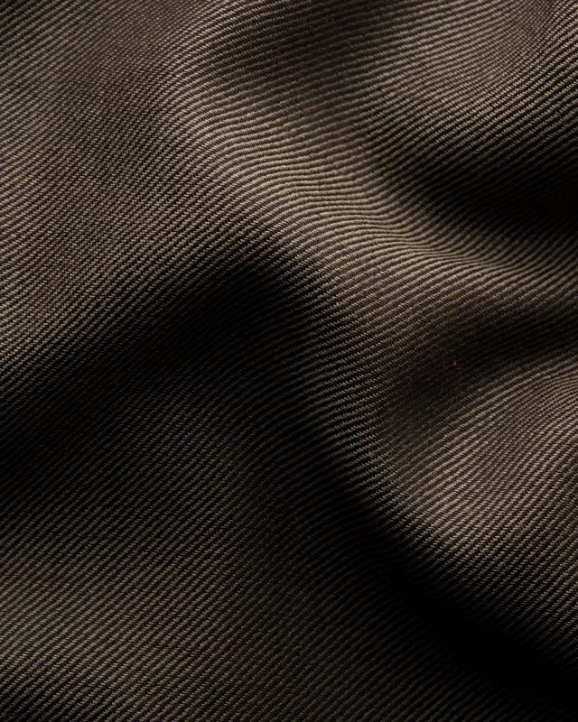 Eton Dark Brown Merino Wool Contemporary Fit Shirt